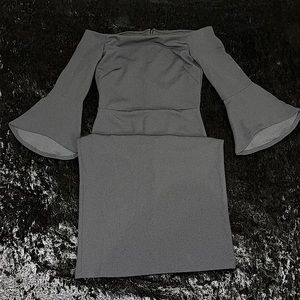 Black off shoulder dress